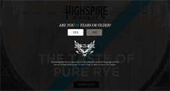 Desktop Screenshot of highspirewhiskey.com